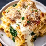 Caramelized Onion & Spinach Alfredo Bake Recipe First Image