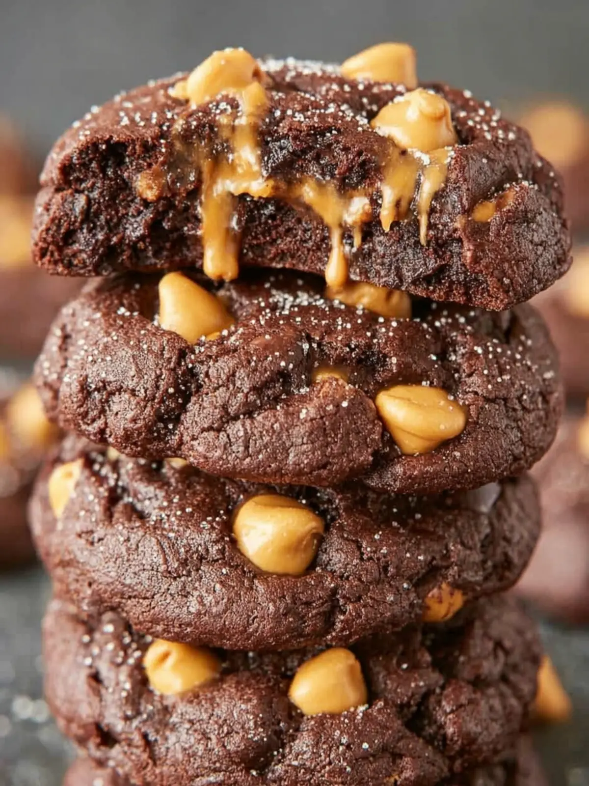 Chocolate Cookies With Peanut Butter Chips First Image