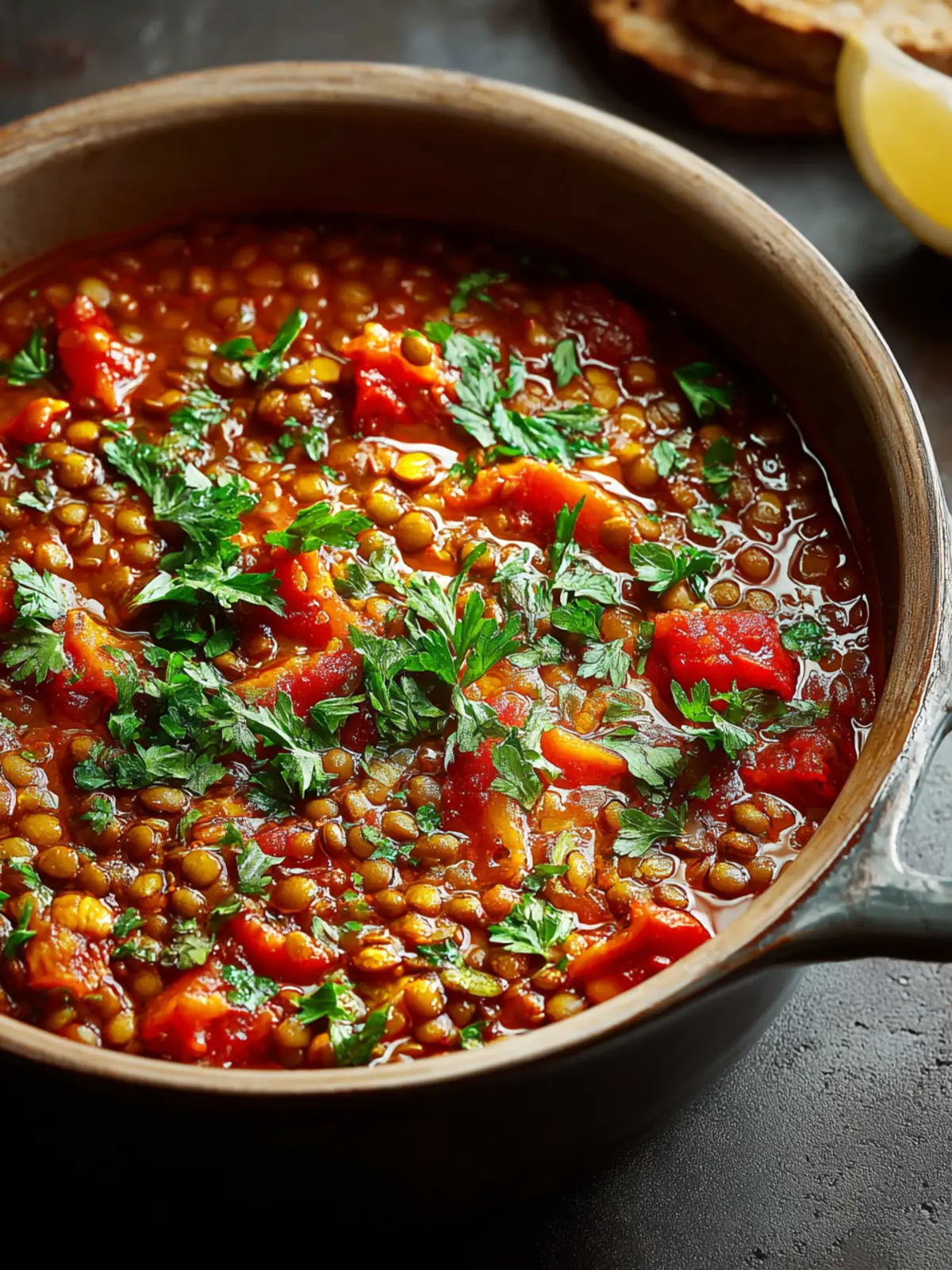 Discover Sweet and Spicy Harissa Lentil Stew Delight First Image
