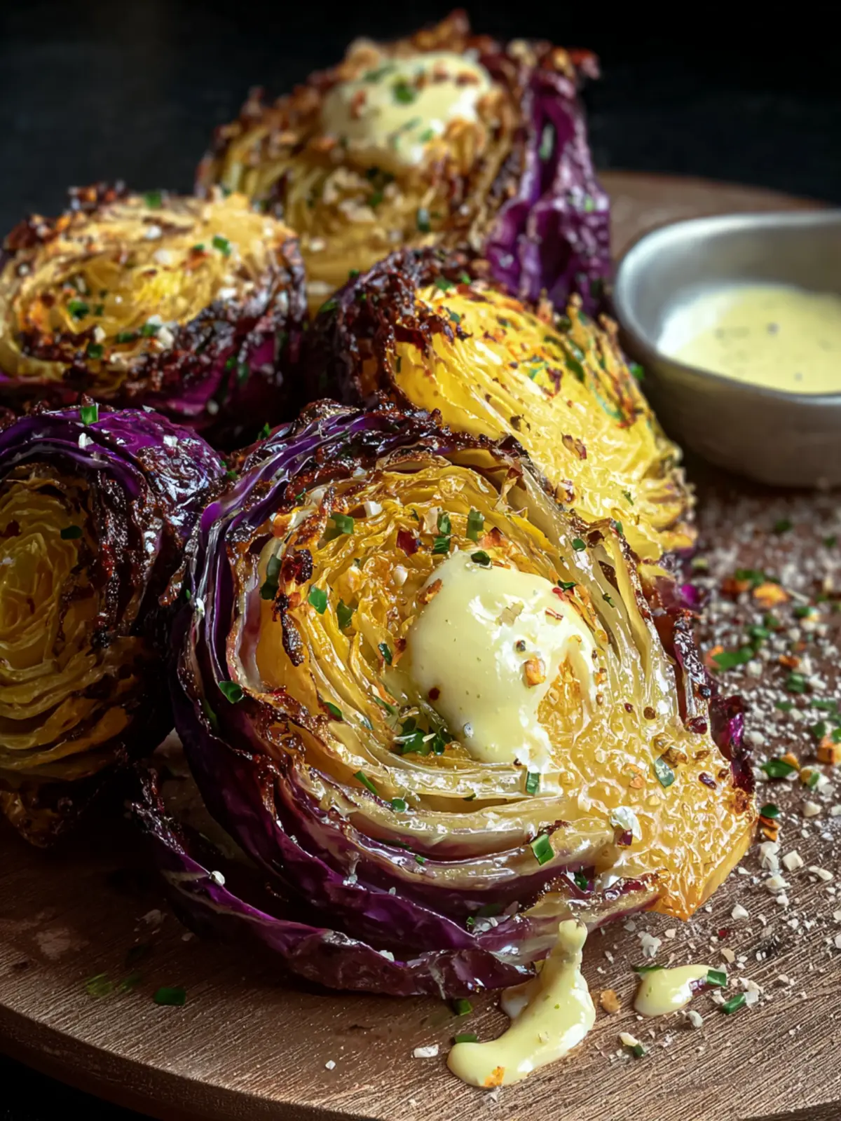 Irresistible Roasted Cabbage Wedges with Garlic Aioli First Image