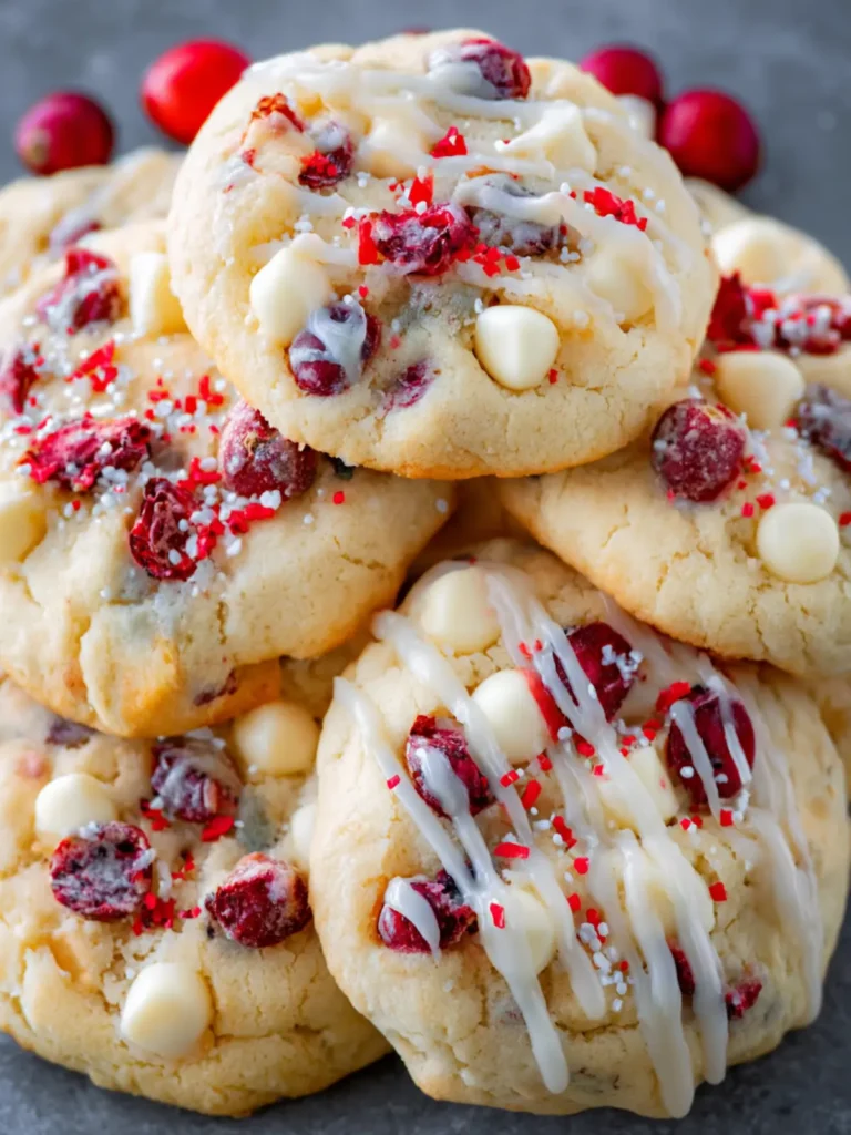 Holiday White Chocolate Cranberry Cookies First Image