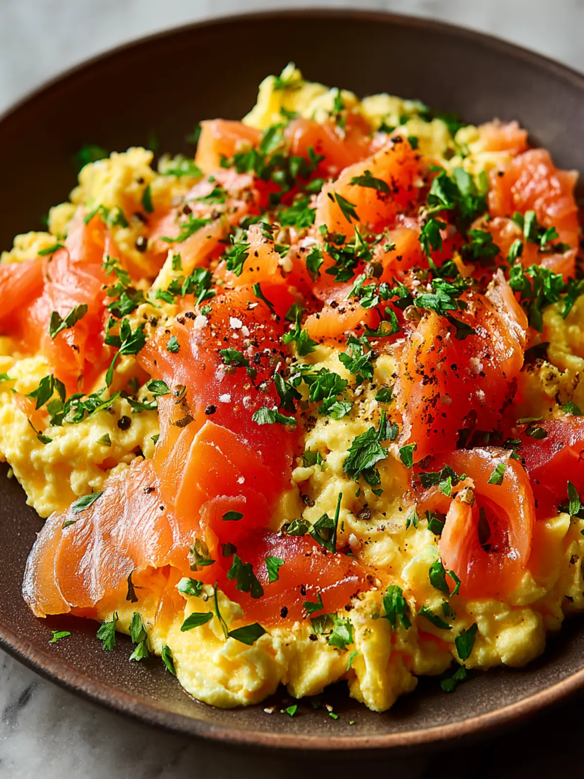 Indulge in Smoked Salmon Egg Scramble for Brunch Bliss First Image