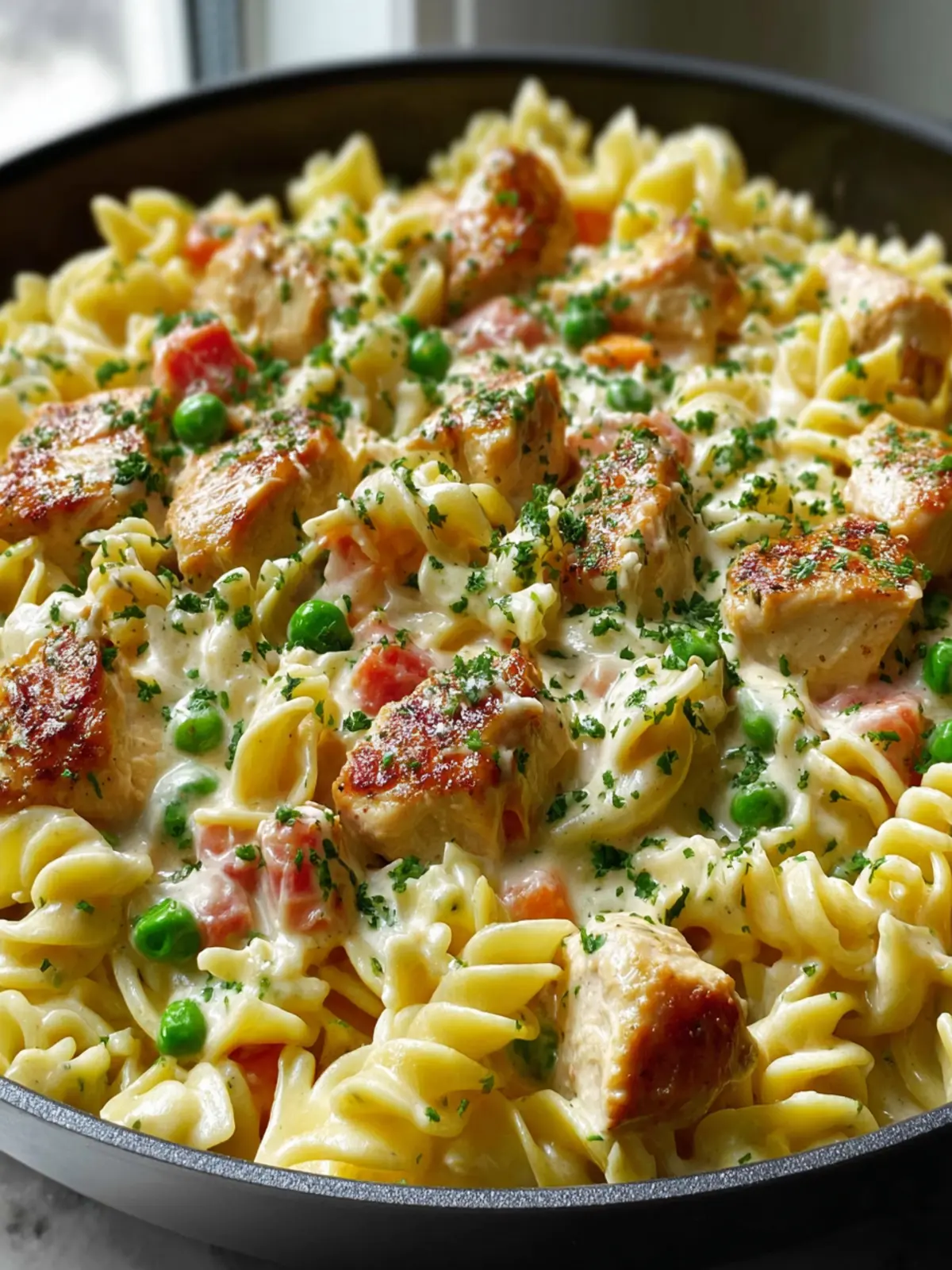 Quick Chicken Pot Pie Pasta: Easy Comfort Food Dinner First Image