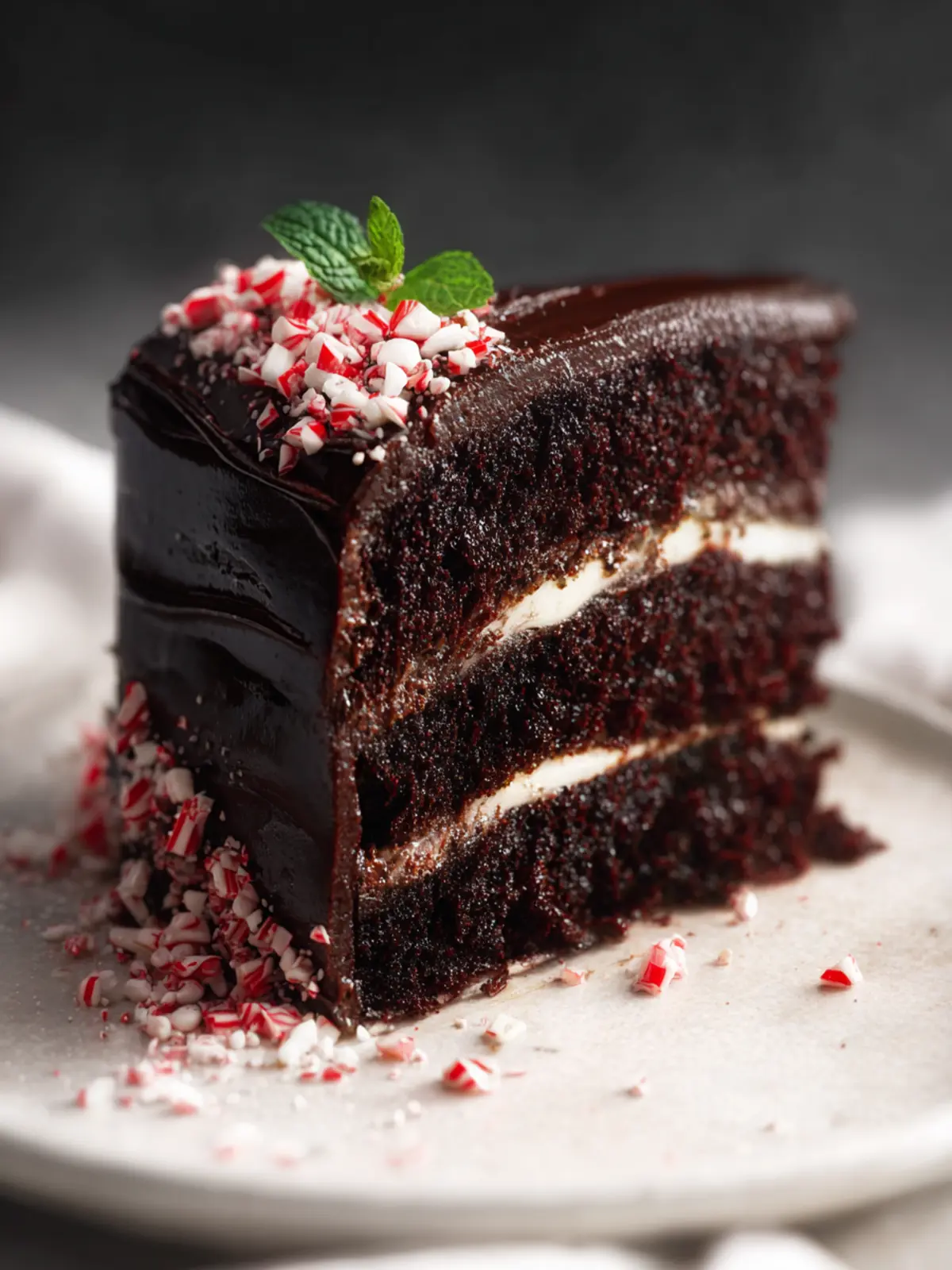 Fudgy Peppermint Chocolate Cake First Image