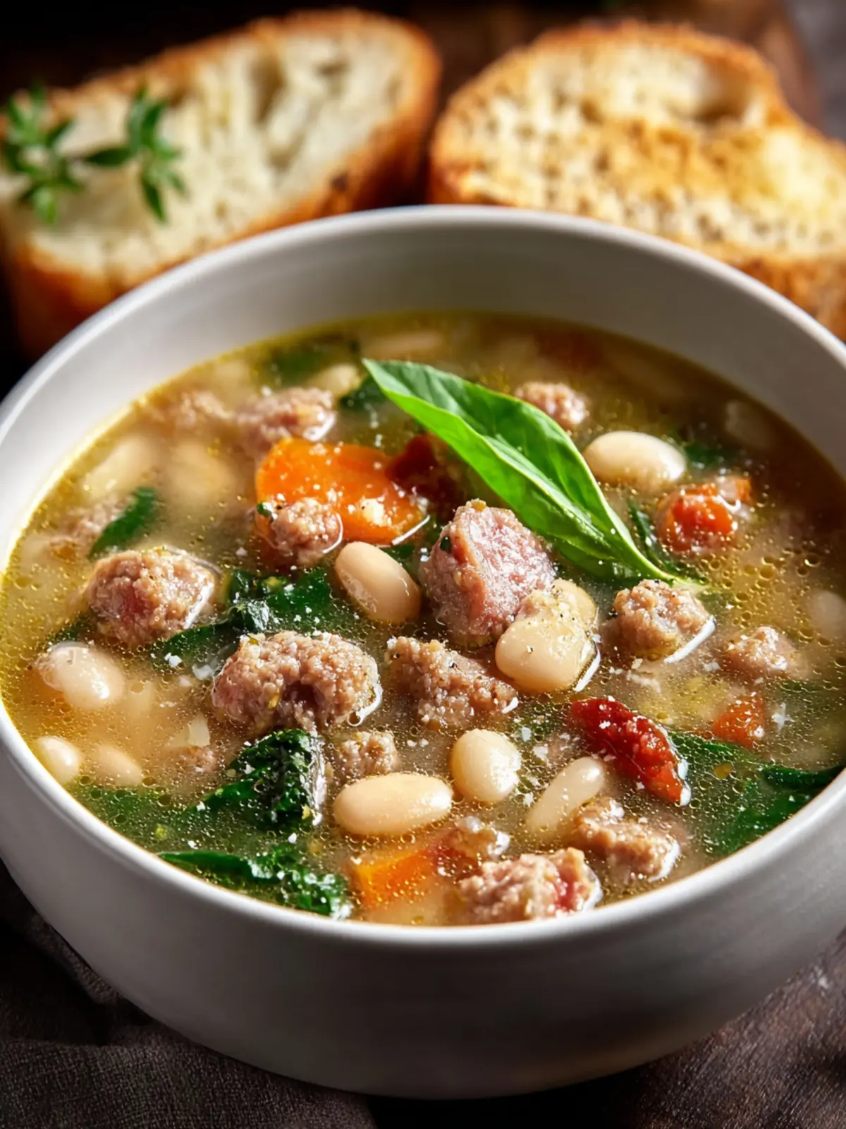 Hearty Sausage and White Bean Soup Recipe – Comfort Food Delight First Image