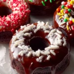 Mini Double Chocolate Cake Donuts First Image