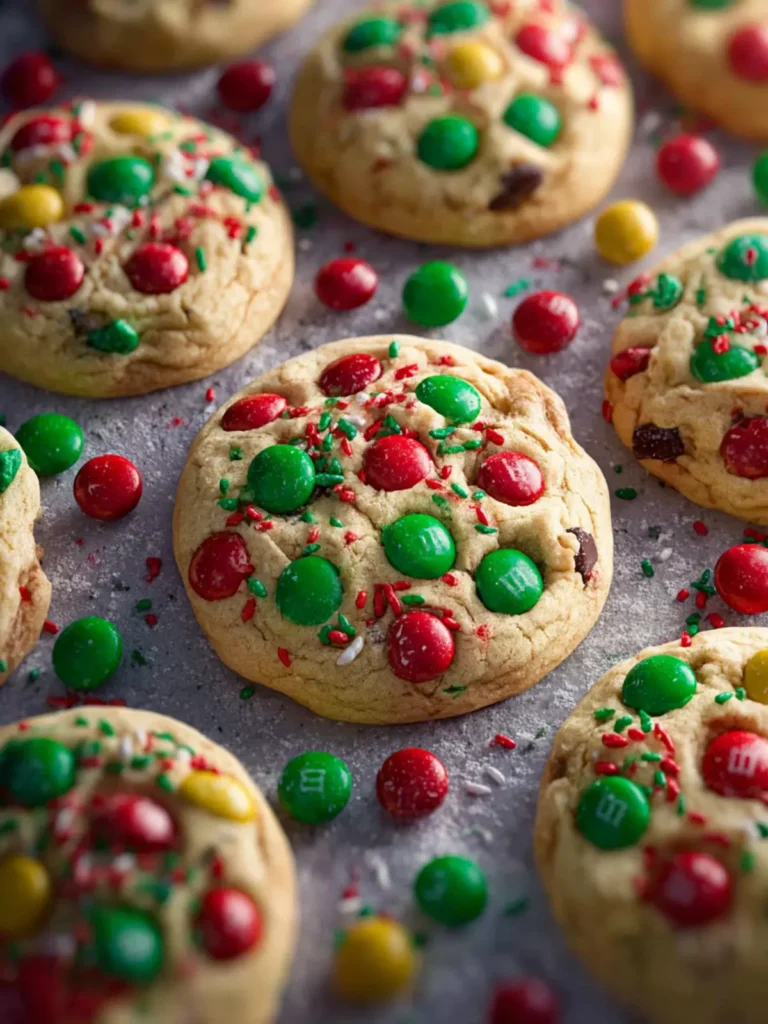 Christmas M&M Cookies First Image