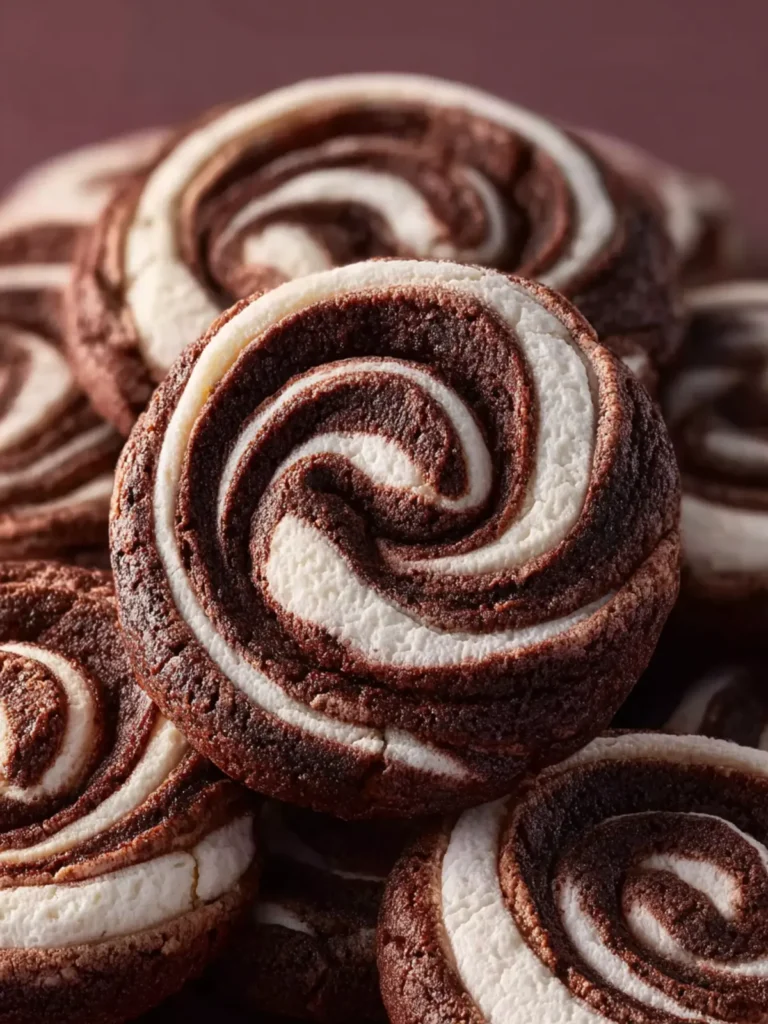 Chocolate Marshmallow Swirl Cookies First Image