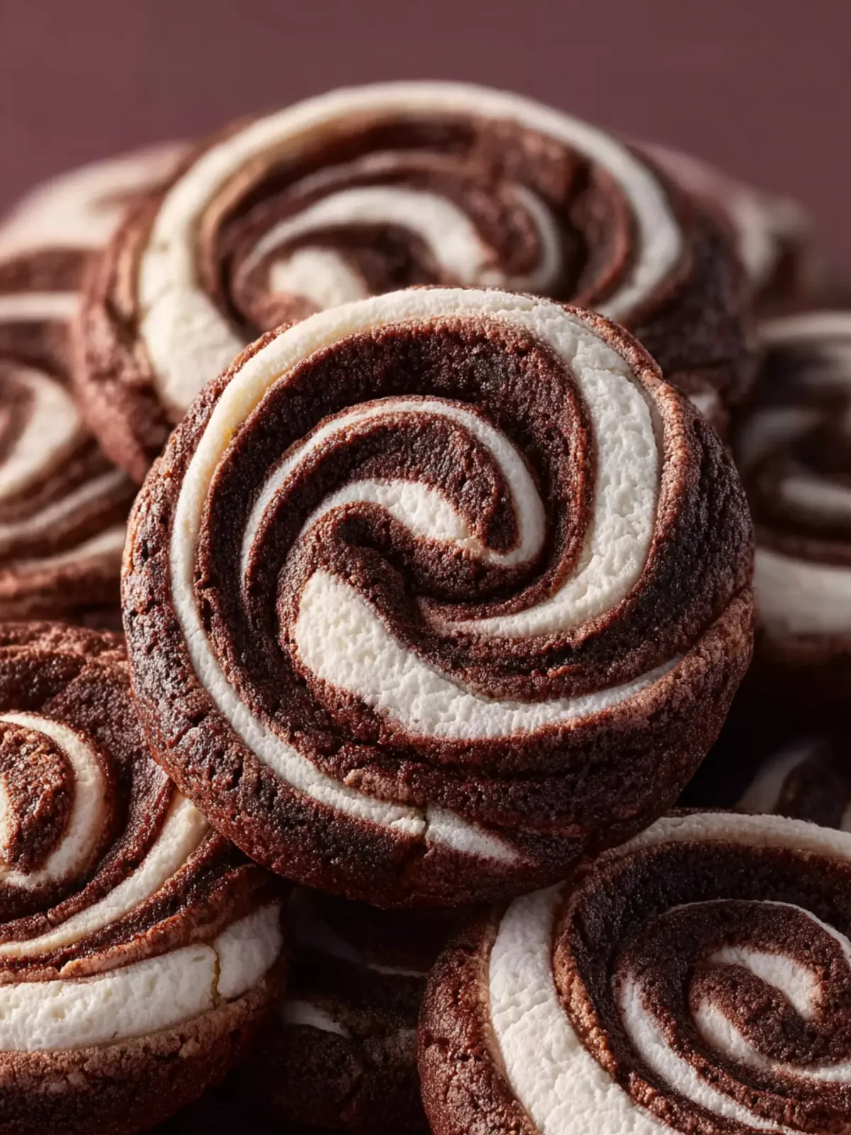 Chocolate Marshmallow Swirl Cookies First Image