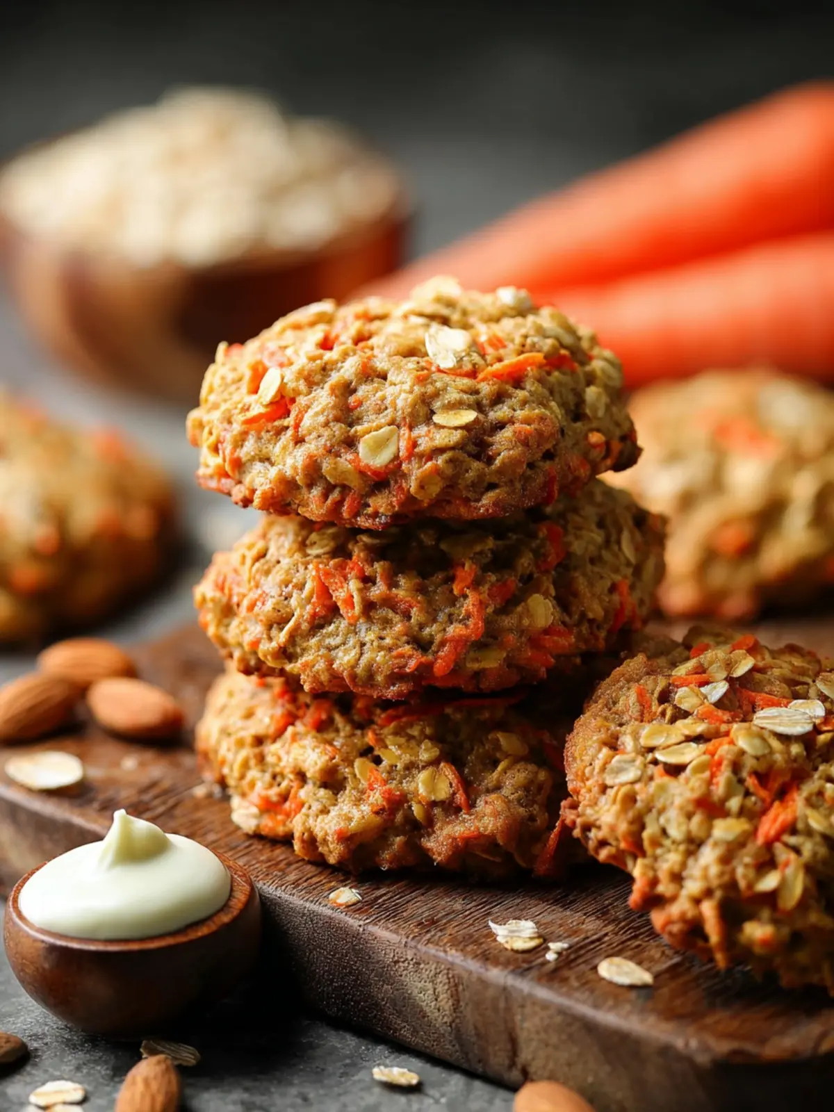 Easy Carrot Cake Oatmeal Cookies First Image