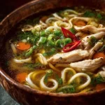 Ginger Garlic Chicken Noodle Soup Recipe First Image