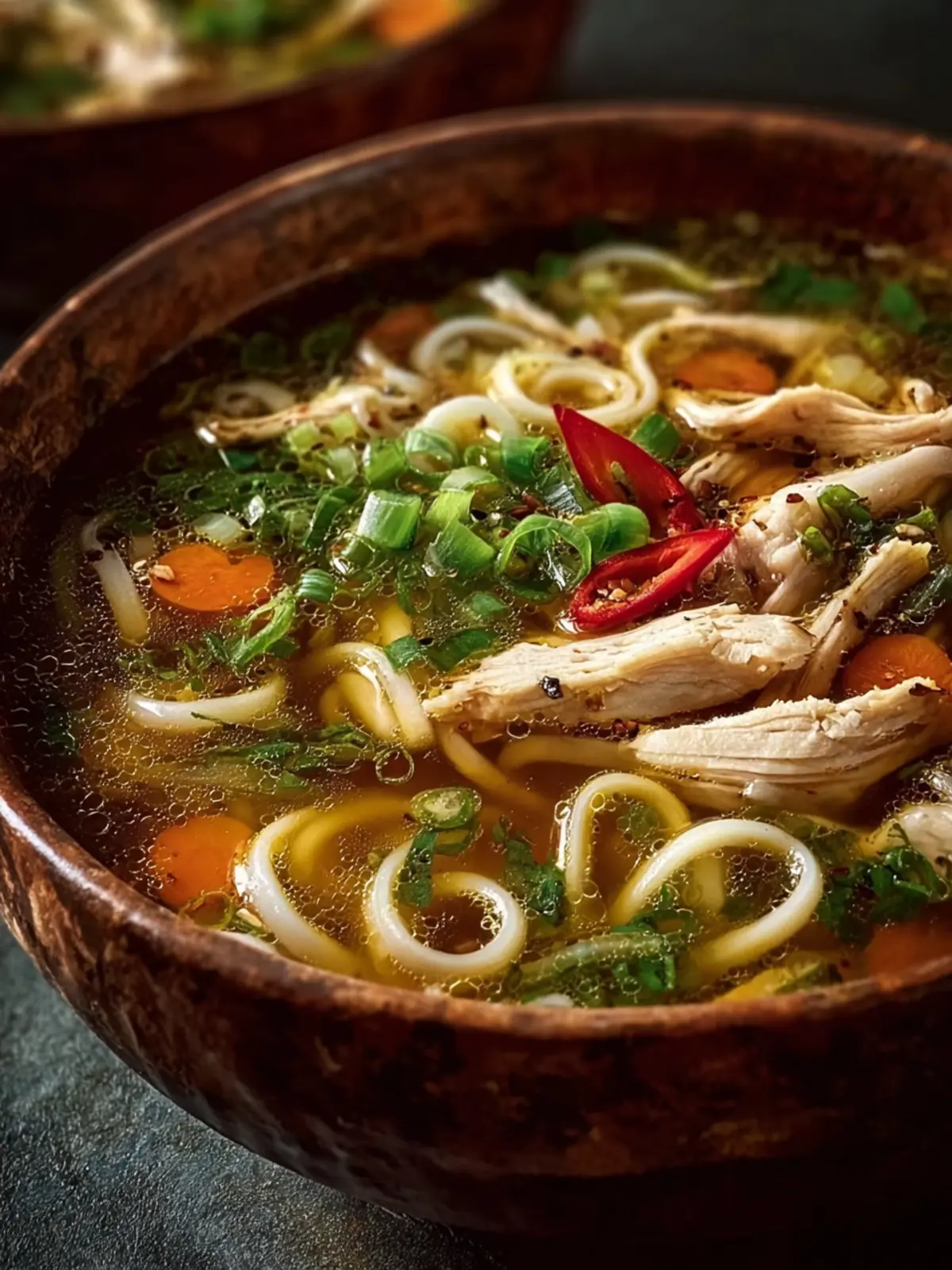 Ginger Garlic Chicken Noodle Soup Recipe First Image