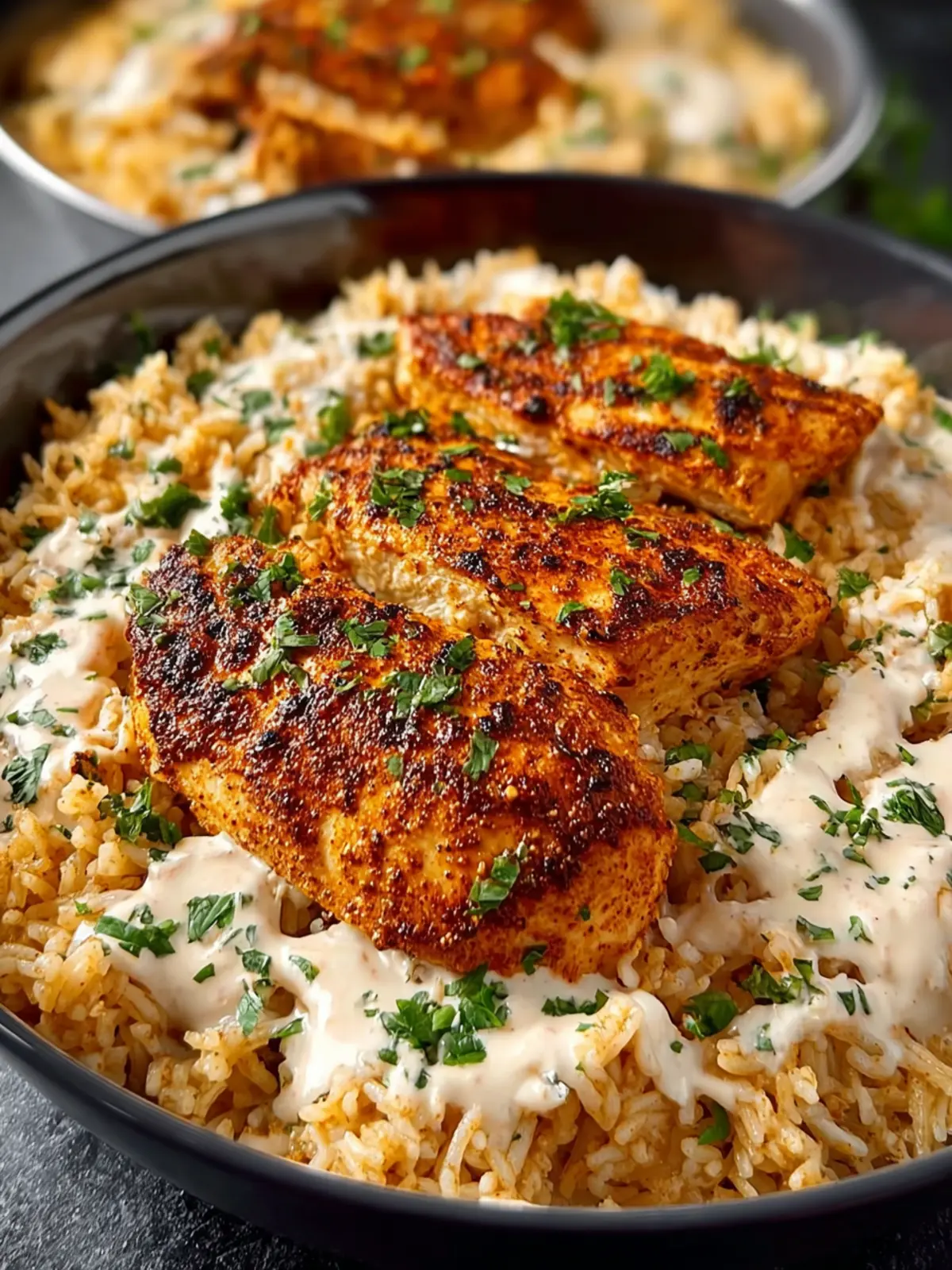 High Protein Creamy Cajun Chicken & Rice First Image