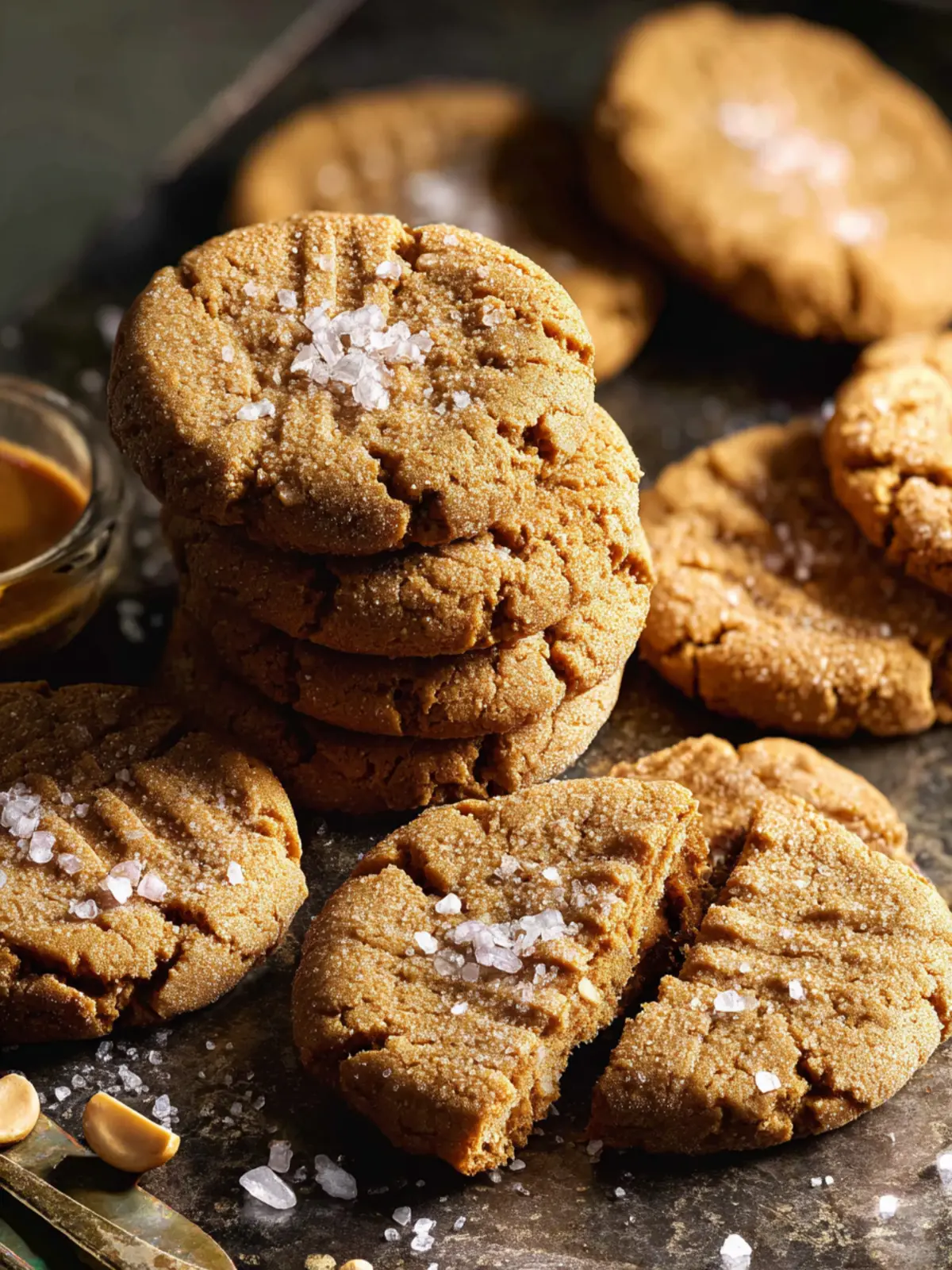 Salted Peanut Butter Cookies. First Image