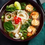 Seafood Pho Noodle Soup with Shrimp First Image