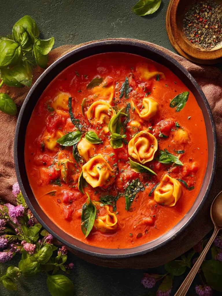 Tomato Tortellini Soup First Image