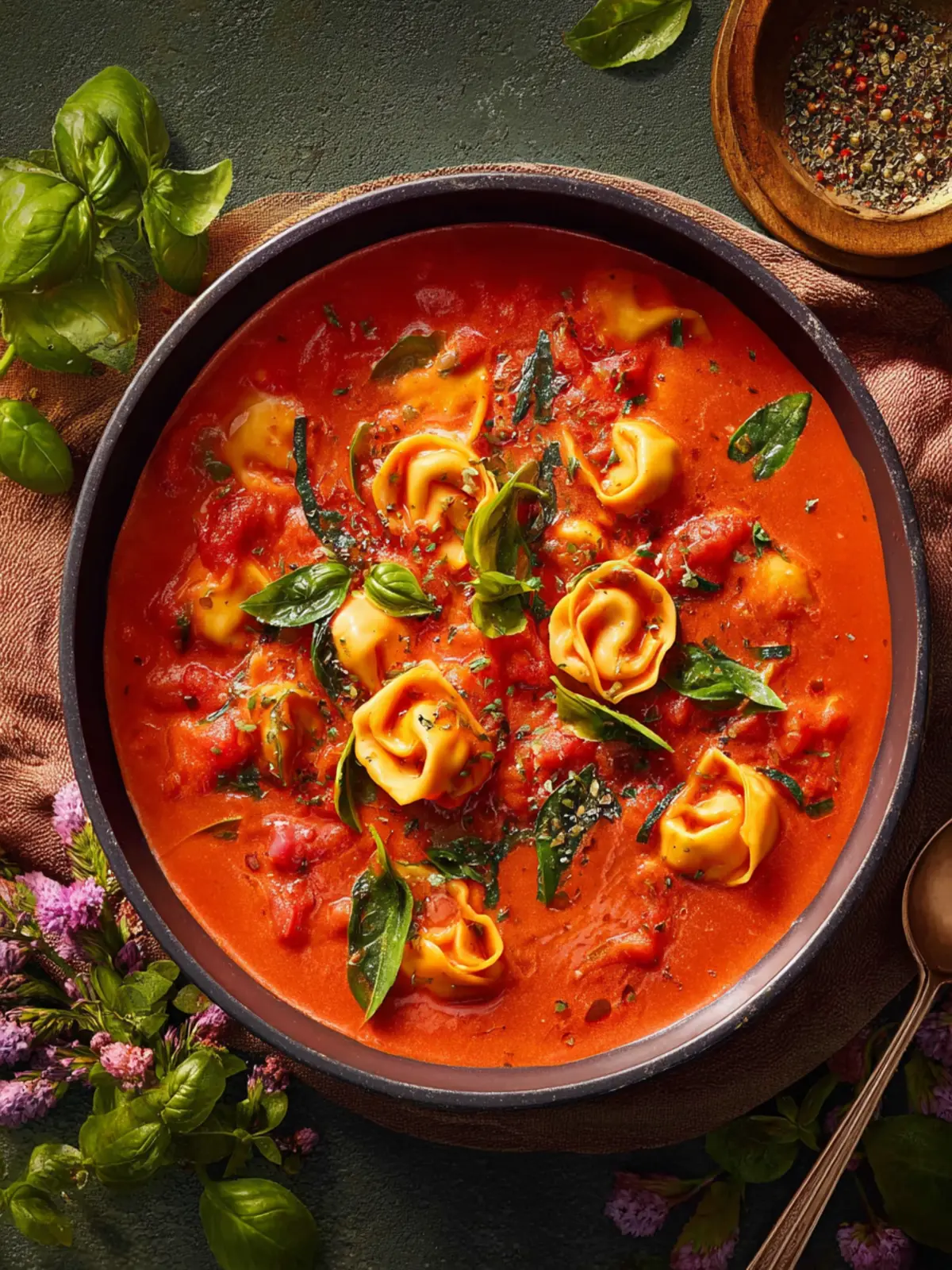 Tomato Tortellini Soup First Image