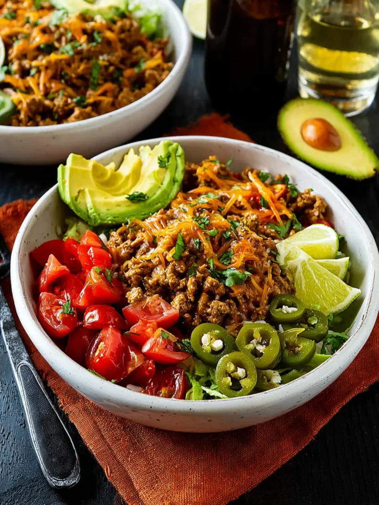 Slow Cooker Turkey Taco Bowls First Image