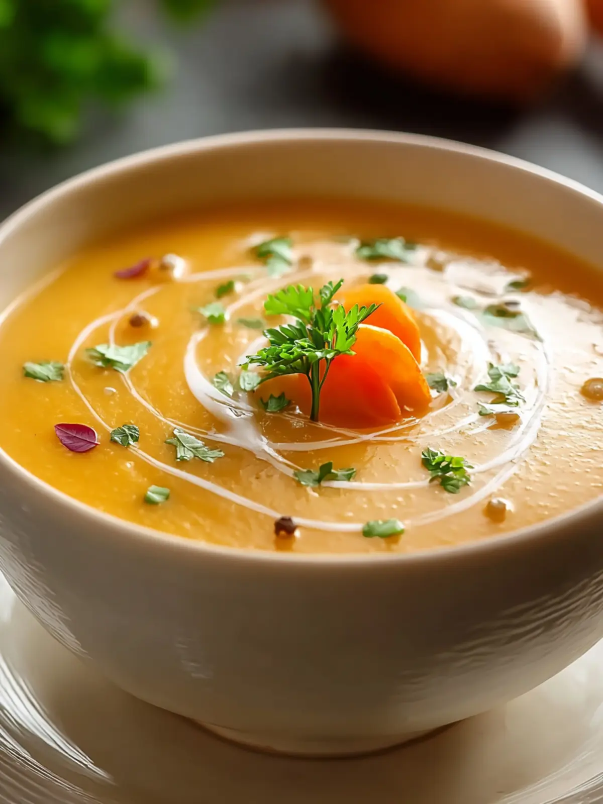 Creamy Potato Carrot Soup First Image
