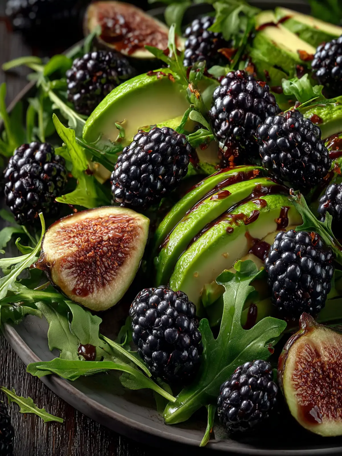 Blackberry Avocado Arugula Salad First Image