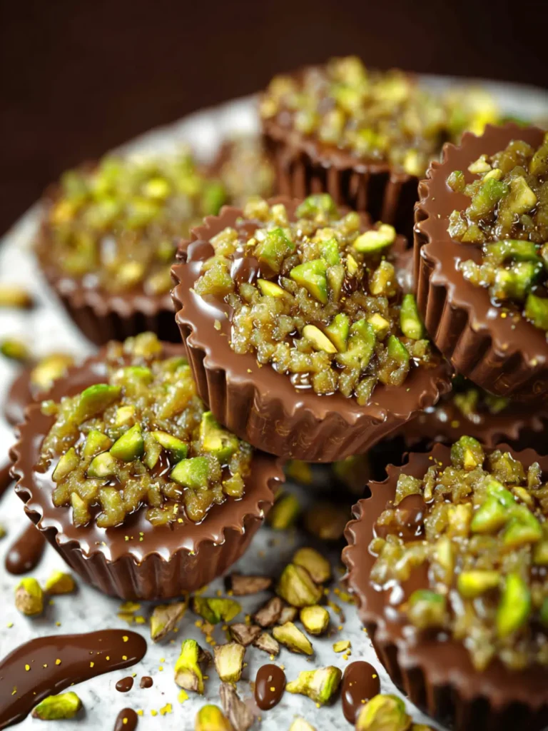 Chocolate Pistachio Crunch Cups First Image