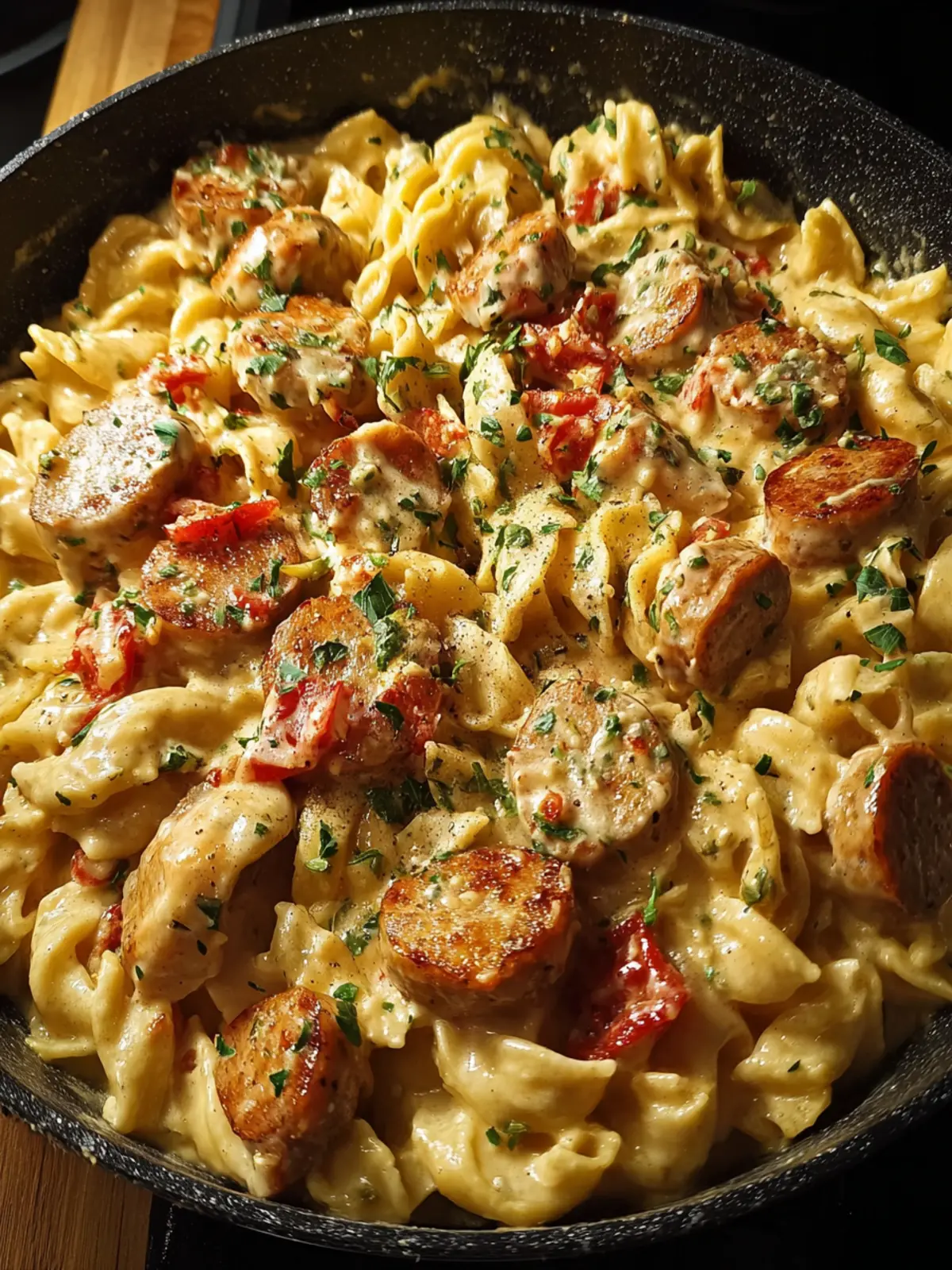 Creamy Pepper Jack Chicken & Sausage Pasta First Image
