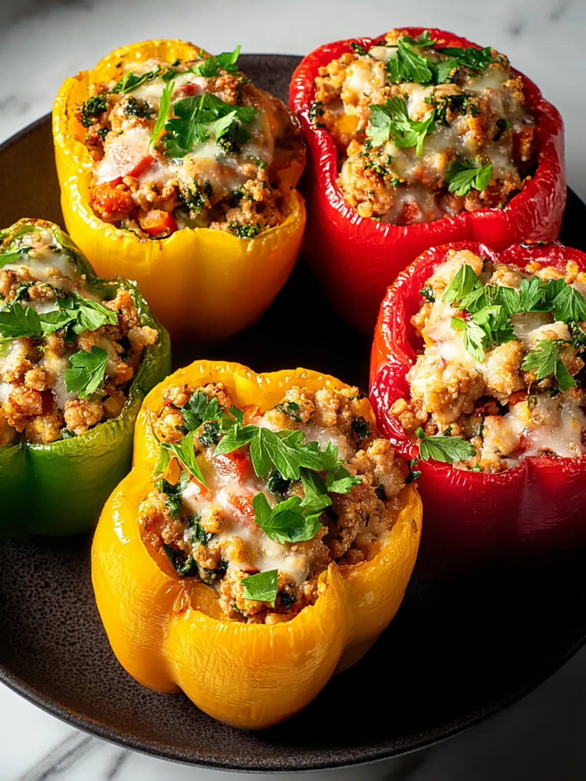 Irresistible Ground Turkey Stuffed Peppers Recipe First Image