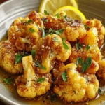 Vegan Lemon Pepper Glazed Cauliflower First Image