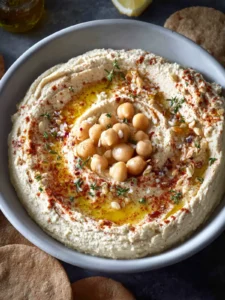 Easy Mediterranean Hummus Recipe (with Canned Chickpeas) First Image