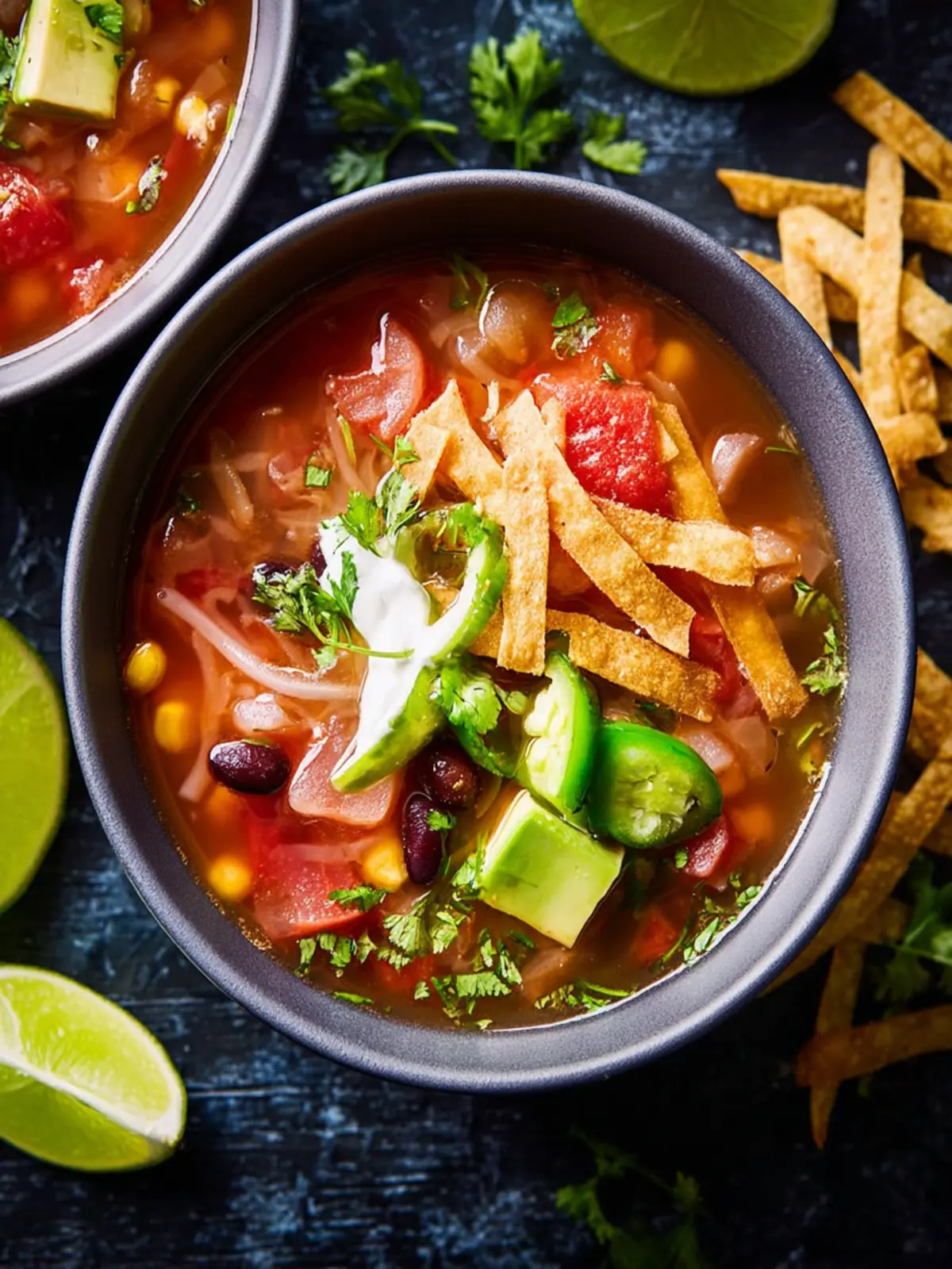 Vegan Tortilla Soup First Image