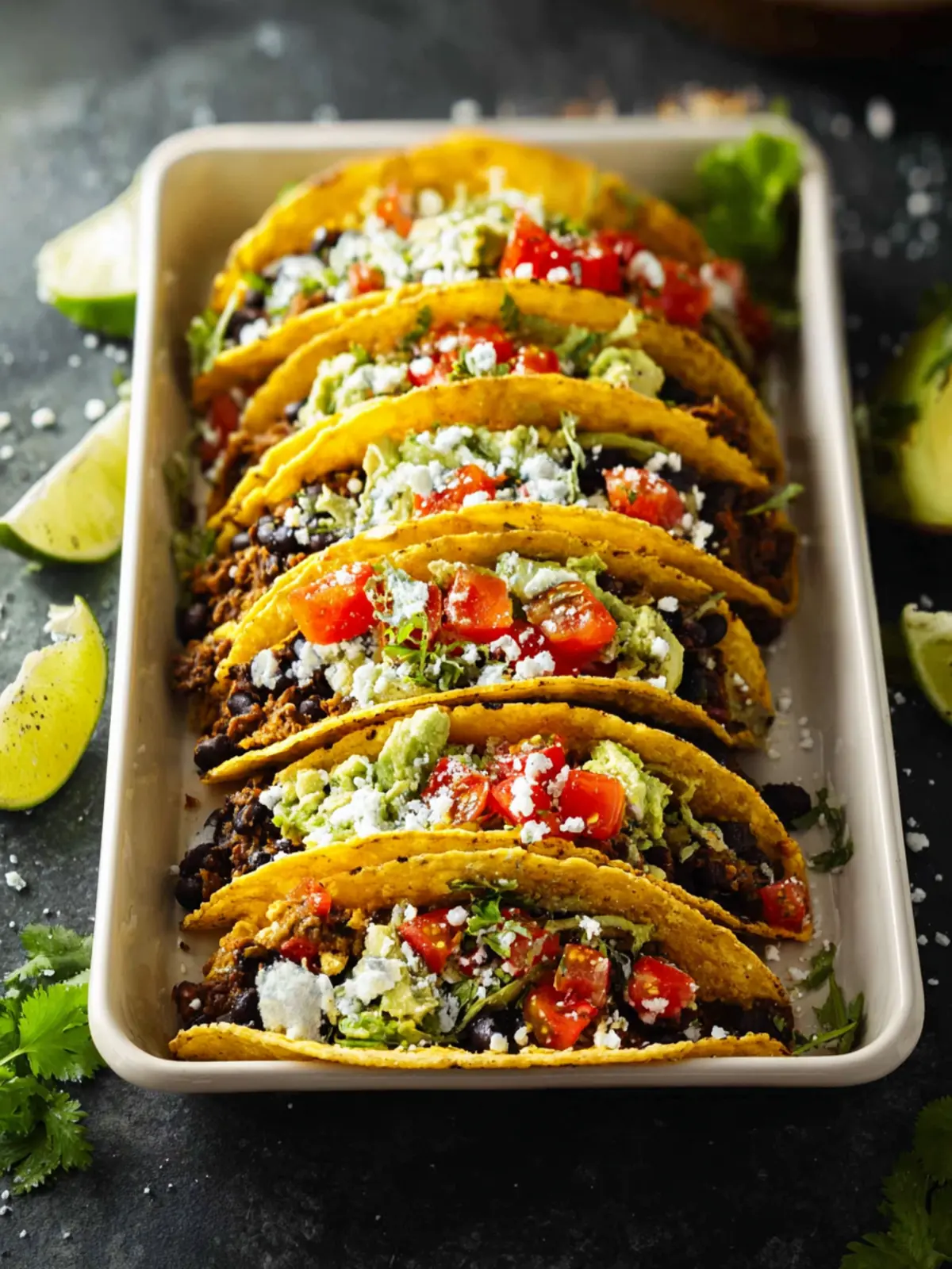 Vegetarian Black Bean Baked Taco Recipe First Image