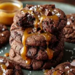 Double Chocolate Salted Caramel Cookies First Image