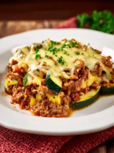 Ground Beef and Zucchini Casserole First Image
