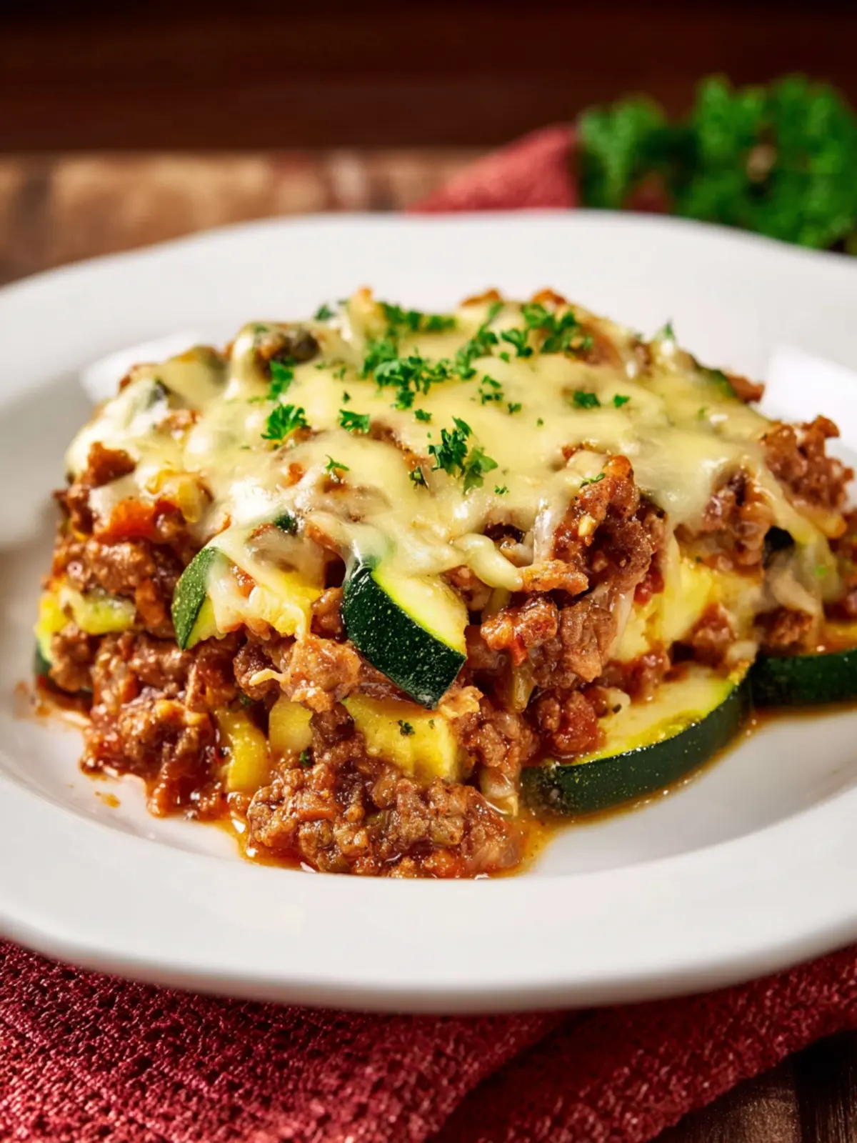 Ground Beef and Zucchini Casserole First Image