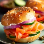 Smoked Salmon Bagels First Image