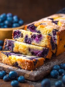 almond flour blueberry bread First Image