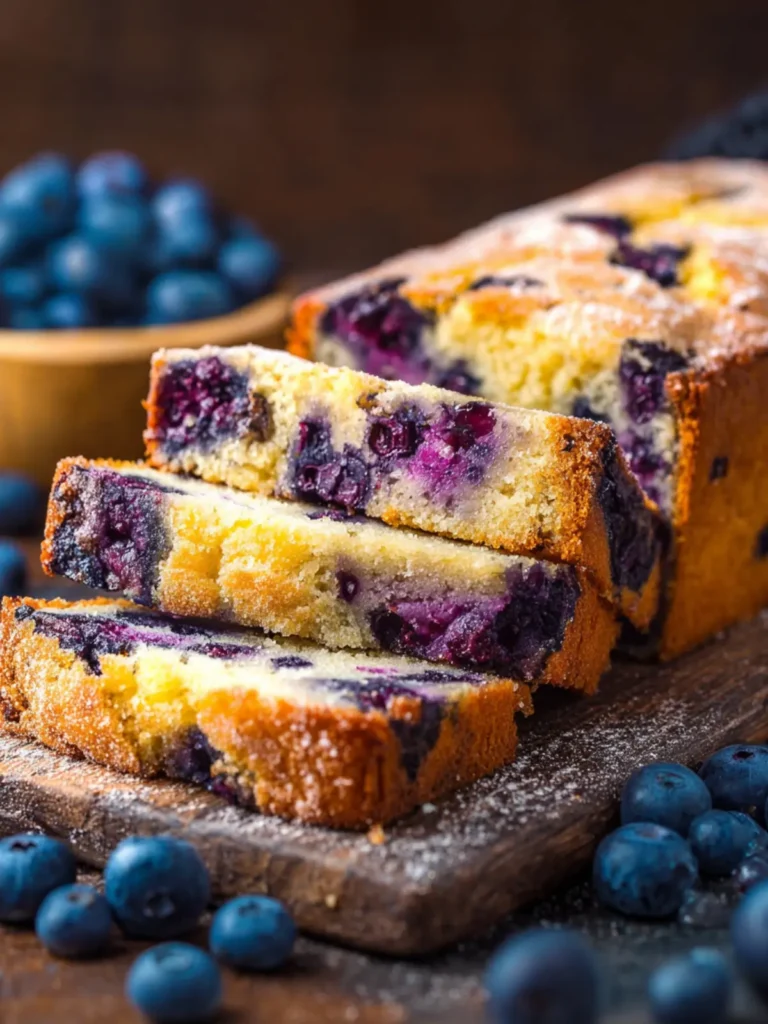 almond flour blueberry bread First Image