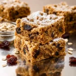 oatmeal raisin cookie bars First Image