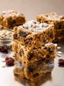 oatmeal raisin cookie bars First Image