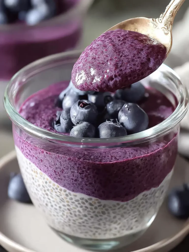 Easy Blueberry Chia Seed Pudding with Greek Yogurt First Image