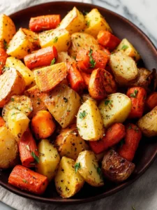 Easy Roasted Potatoes and Carrots First Image