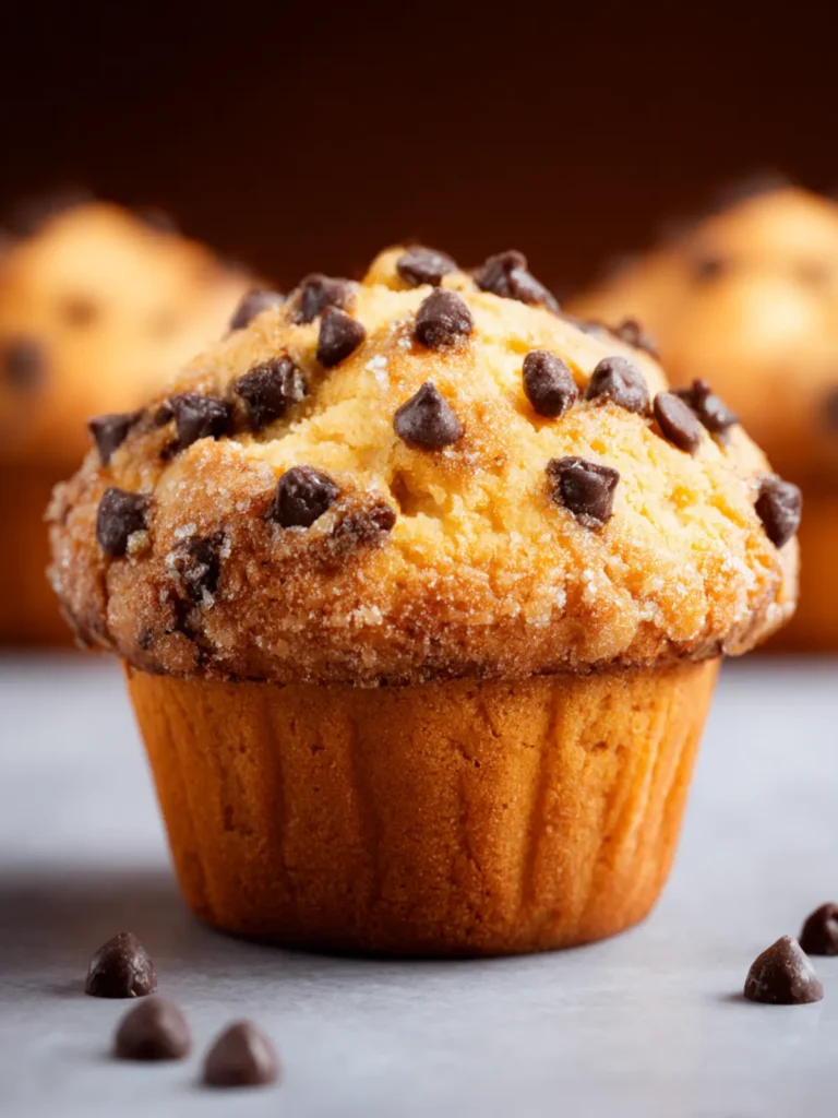Homemade Chocolate Chip Muffins First Image