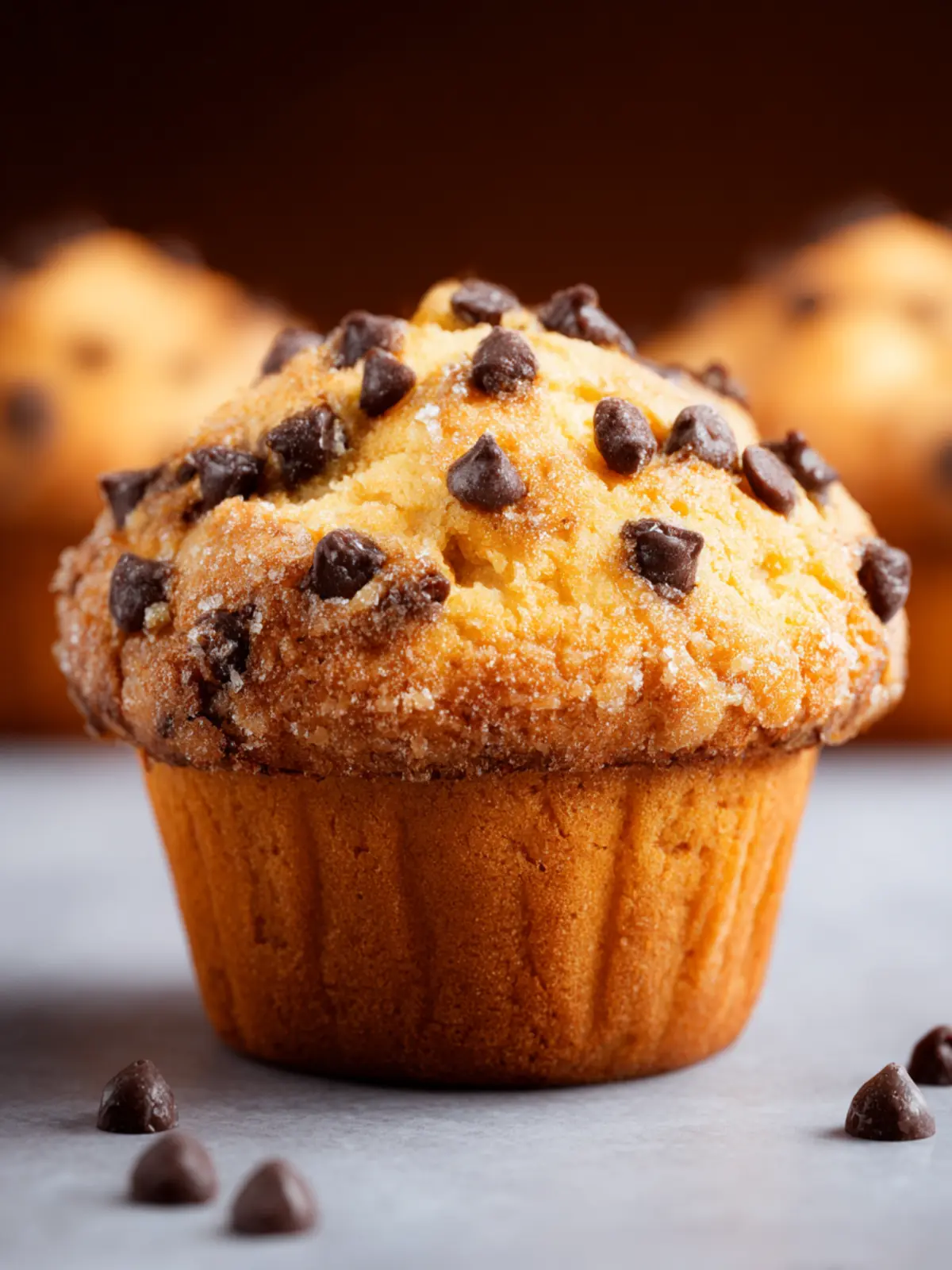 Homemade Chocolate Chip Muffins First Image